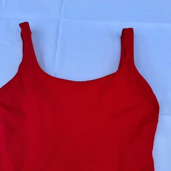 Athleta Cloudbreak Rib Scoop One Piece Women’s Red Swimsuit Size XS - Picture 6 of 8